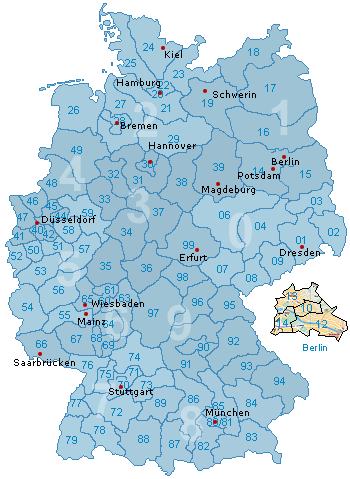 GILITZER FEH Hndlernetz - Deutschlandkarte zur Suche nach PLZ